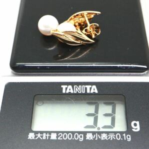 TASAKI(田崎真珠)《K18 アコヤ本真珠ピアス》A 3.3g 約7.3mm珠 pearl pierce earring パール jewelry EA8/EB1の画像9