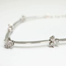 TASAKI(田崎真珠)《K18WG 天然ダイヤモンドブレスレット》A 3.7g 約18.5cm 0.24ct diamond necklace jewelry EA2/EA2_画像9