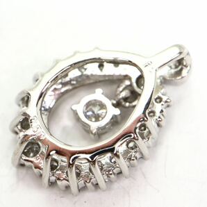 《Pt900天然ダイヤモンドペンダントトップ》A 約3.2g 0.50ct diamond pendant jewelry ジュエリーEB3/EC1の画像8