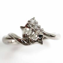Christian Dior(ディオール)《Pt900 天然ダイヤモンドリング》 A ●約4.7g 約11号 指輪 ring diamond jewelry ジュエリー EB3/EB3_画像1