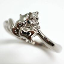 Christian Dior(ディオール)《Pt900 天然ダイヤモンドリング》 A ●約4.7g 約11号 指輪 ring diamond jewelry ジュエリー EB3/EB3_画像6