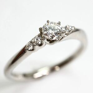 4℃(ヨンドシー)《Pt950 天然ダイヤモンドリング》A ●約3.6g 約10号 0.159ct diamond ring 指輪 jewelry ジュエリー EC3/EC5の画像1