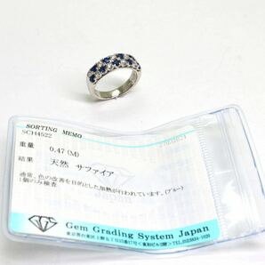 TASAKI(田崎真珠)箱/ソ付!!《Pt900 天然ダイヤモンド/天然サファイアリング》A 約6.9g 約10号 0.47ct diamond ring 指輪 jewelry ED3/EE3の画像7