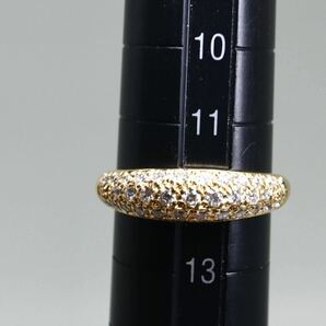 TASAKI(田崎真珠)豪華!!《K18 天然ダイヤモンドハーフエタニティリング》A 約4.0g 12号 0.43ct ring 指輪 jewelry diamond ED5/EF3の画像9