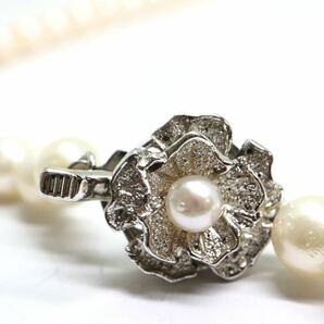 《アコヤ本真珠ネックレス》A 約6.5-7.0mm珠 31.1g 約43.5cm pearl necklace ジュエリー jewelry DB0/DC0の画像6