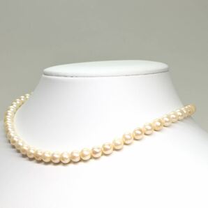 《アコヤ本真珠ネックレス》A 約6.0-6.5mm珠 21.0g 約37cm pearl necklace ジュエリー jewelry DB0/DBの画像3