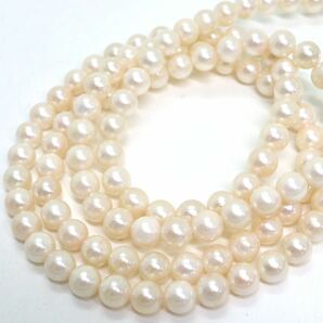 《アコヤ本真珠ロングネックレス》A 約6.5mm珠 54.0g 約81.5cm pearl necklace ジュエリー jewelry DE0/DF0の画像5