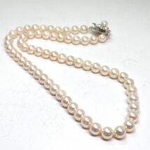 テリ良し!!《アコヤ本真珠ネックレス》A 約6.5-7.0mm珠 29.9g 約42.5cm pearl necklace ジュエリー jewelry CA0/DC0_画像5