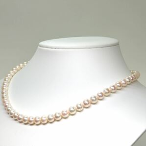 テリ良し!!《アコヤ本真珠ネックレス》A 約6.5-7.0mm珠 29.9g 約42.5cm pearl necklace ジュエリー jewelry CA0/DC0の画像3