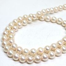 テリ良し!!《アコヤ本真珠ネックレス》A 約6.5-7.0mm珠 29.9g 約42.5cm pearl necklace ジュエリー jewelry CA0/DC0_画像4