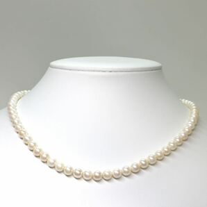 《アコヤ本真珠ネックレス》A 約5.5-6.0mm珠 21.8g 約41.5cm pearl necklace ジュエリー jewelry DA0/DC0の画像2