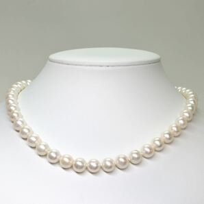 《本真珠ネックレス》A 約8.0-8.5mm珠 39.4g 約41cm pearl necklace ジュエリー jewelry DC4/DF8の画像2