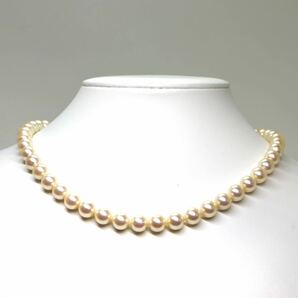 《アコヤ本真珠ネックレス》A 約8.0mm珠 37.3g 約43.5cm pearl necklace ジュエリー jewelry DE0/DE0の画像2