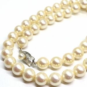 《アコヤ本真珠ネックレス》A 約8.0mm珠 37.3g 約43.5cm pearl necklace ジュエリー jewelry DE0/DE0