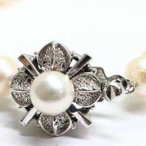 《アコヤ本真珠ネックレス》A 約6.0-6.5mm珠 24.2g 約41cm pearl necklace ジュエリー jewelry DB0/DC0の画像6