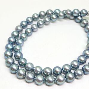 《アコヤ本真珠ネックレス》A 約7.0-7.5mm珠 35.0g 約45cm pearl necklace ジュエリー jewelry Db0/DB0の画像4