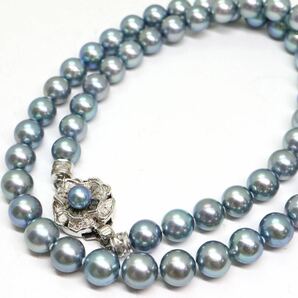 《アコヤ本真珠ネックレス》A 約7.0-7.5mm珠 35.0g 約45cm pearl necklace ジュエリー jewelry Db0/DB0の画像1