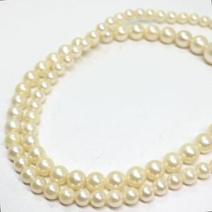 《アコヤ本真珠ネックレス》A 約3.5-7.5mm珠 14.9g 約44cm pearl necklace ジュエリー jewelry CC0/CC0の画像4