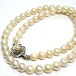 《アコヤ本真珠ネックレス》A 約6.5-7.0mm珠 29.4g 約42cm pearl necklace ジュエリー jewelry DB0/DB0