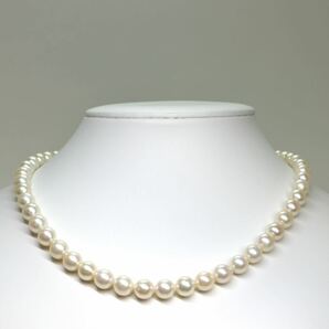 《アコヤ本真珠ネックレス》A 約7.5-8.0mm珠 37.6g 約42cm pearl necklace ジュエリー jewelry DC0/DC0の画像2