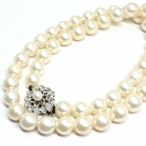 《アコヤ本真珠ネックレス》A 約7.5-8.0mm珠 37.6g 約42cm pearl necklace ジュエリー jewelry DC0/DC0の画像1