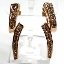POLA jewelry(ポーラジュエリー)保証書付!《K18(750)天然ブラウンダイヤモンドイヤリング》A 9.7g 0.85ct diamond earring jewelry EH8/EI1_画像1