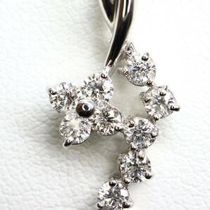 《K18WG天然ダイヤモンド/天然サファイアネックレス》A 約3.3g 約44.5cm 0.05ct 0.45ct diamond sapphire jewelry necklace EC0の画像3