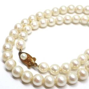 ソーティング付き!!《K18アコヤ本真珠ネックレス》A ◎約6.5-7.0mm珠 23.4g 約37.5cm pearl necklace ジュエリー jewelry EA0/EA0の画像1
