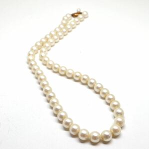 ソーティング付き!!《K18アコヤ本真珠ネックレス》A ◎約6.5-7.0mm珠 23.4g 約37.5cm pearl necklace ジュエリー jewelry EA0/EA0の画像5