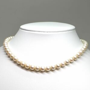 ソーティング付き!!《K18アコヤ本真珠ネックレス》A ◎約6.5-7.0mm珠 23.4g 約37.5cm pearl necklace ジュエリー jewelry EA0/EA0の画像2