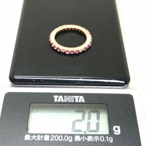 ソ付!!豪華!!《K18 天然ダイヤモンド/天然サファイア フルエタニティ リング》A ◎約2.0g 5号 0.70ct diamond ジュエリー ring 指輪 EA7/EAの画像10