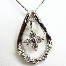 《Pt900/Pt850天然ダイヤモンドネックレス》A 約2.8g 約40cm 0.30ct necklace ジュエリー jewelry EA7/E_画像5