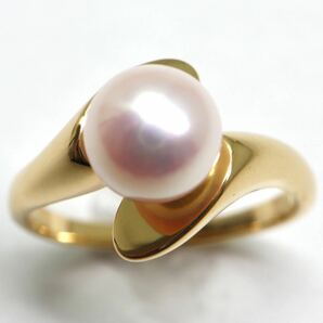 MIKIMOTO(ミキモト)良質!!《K18 アコヤ本真珠リング》A ◎3.9g 約11.5号 pearl パール ring 指輪 jewelry ジュエリー EC1/EC1の画像2