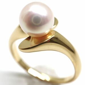 MIKIMOTO(ミキモト)良質!!《K18 アコヤ本真珠リング》A ◎3.9g 約11.5号 pearl パール ring 指輪 jewelry ジュエリー EC1/EC1の画像3