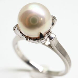 TASAKI(田崎真珠)箱付き!!《Pt900 アコヤ本真珠リング》A 約4.9g 10号 約8.0mm珠 パール pearl ジュエリー ring 指輪 EB3/EBの画像4