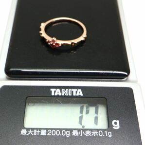 ソーティング付き!!《K18 天然ピンクトルマリンリング》A 約1.7g 約12号 tourmaline ジュエリー ring 指輪 pearl EA4/Eの画像9