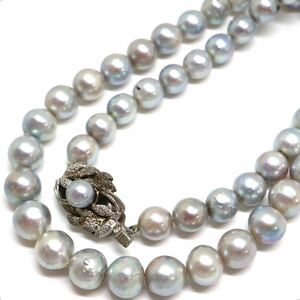 《アコヤ本真珠ネックレス》M 約6.5-7.5mm珠 32.3g 約41cm pearl necklace ジュエリー jewelry CA0/DH0