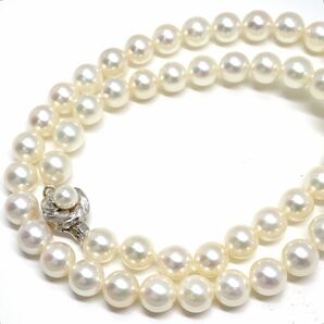良質!!NINA RICCI(ニナリッチ)《アコヤ本真珠ネックレス》M 約7.5-8.0mm珠 38.0g 約42.5cm pearl necklace ジュエリー jewelry EF0/EF0の画像1