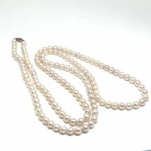 《アコヤ本真珠ロングネックレス》M 約7.0-7.5mm珠 75.1g 約100.5cm pearl necklace ジュエリー jewelry DD0/DH0_画像6