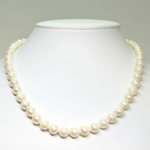 《アコヤ本真珠ネックレス》M 37.4g 約7.5-8.0mm珠 約43.5cm pearl necklace ジュエリー jewelry DC0/DC0の画像2