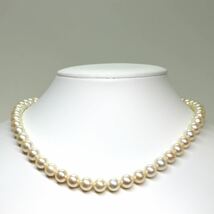 《アコヤ本真珠ネックレス》M 40.3g 約8.0-8.5mm珠 約42.5cm pearl necklace ジュエリー jewelry DB0/DD0_画像2
