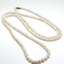 《アコヤ本真珠ロングネックレス》M 51.5g 約5.5-6.0mm珠 約105.5cm pearl necklace ジュエリー jewelry DC0/DC0_画像6
