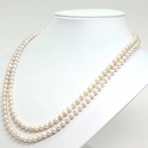 《アコヤ本真珠ロングネックレス》M 51.5g 約5.5-6.0mm珠 約105.5cm pearl necklace ジュエリー jewelry DC0/DC0_画像4