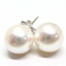 《K14WG/Pt900 アコヤ本真珠 イヤリング5点おまとめ》M 7.8g 6.5-7.8mm珠 パール pearl ジュエリー earring pierce jewelry DI2_画像3