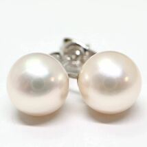 《K14WG/Pt900 アコヤ本真珠 イヤリング5点おまとめ》M 7.8g 6.5-7.8mm珠 パール pearl ジュエリー earring pierce jewelry DI2_画像7