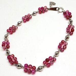 《K18WG 天然ピンクトルマリンネックレス》M 約18.4g 約61.5cm tourmaline pink necklace ジュエリー jewelry EA5☆の画像7