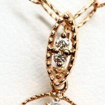 《K18(750) 天然ダイヤモンドネックレス》M 4.7g 約44.5cm diamond necklace ジュエリー jewelry EC7/ED_画像6