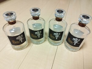 （未洗浄）SUNTORY サントリー響21年　空瓶4本セット　空ボトル　空きビン　ジャパニーズウィスキー