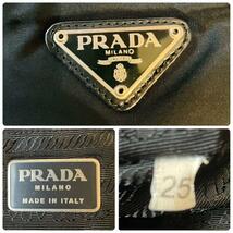 美品＊プラダ PRADA ハンド トート ビジネスバッグ 肩掛け 大容量 A4 PC パソコン 通勤通学 ナイロン ブラック 黒 ポケット 鞄 かばん タグ_画像9