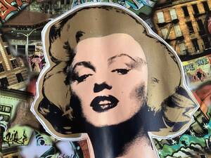 スティーブ・カウフマン Steve Kaufman “Marilyn Monroe Skin color Face on Canvas/Multicolor Back” Unframed 11/50 美品 本物保証